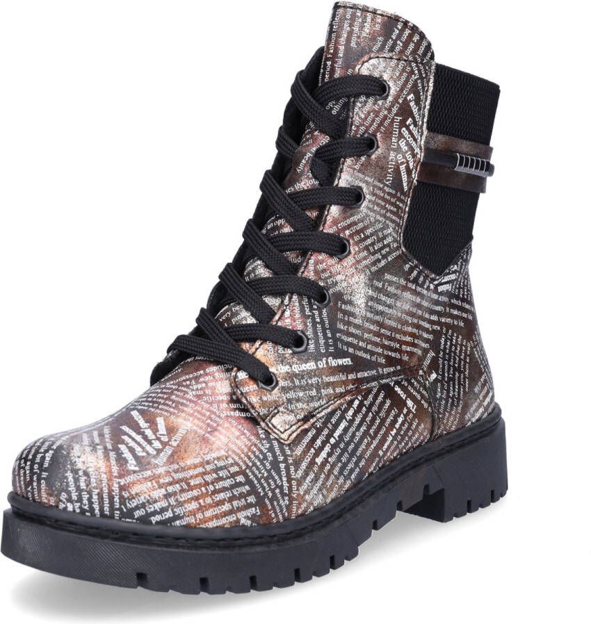 Rieker Winterlaarsjes lace-up boots ankle boots block heel with inner zipper