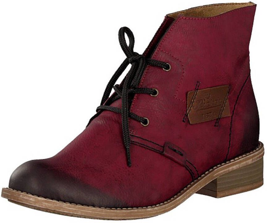 Rieker dames veterboot rood