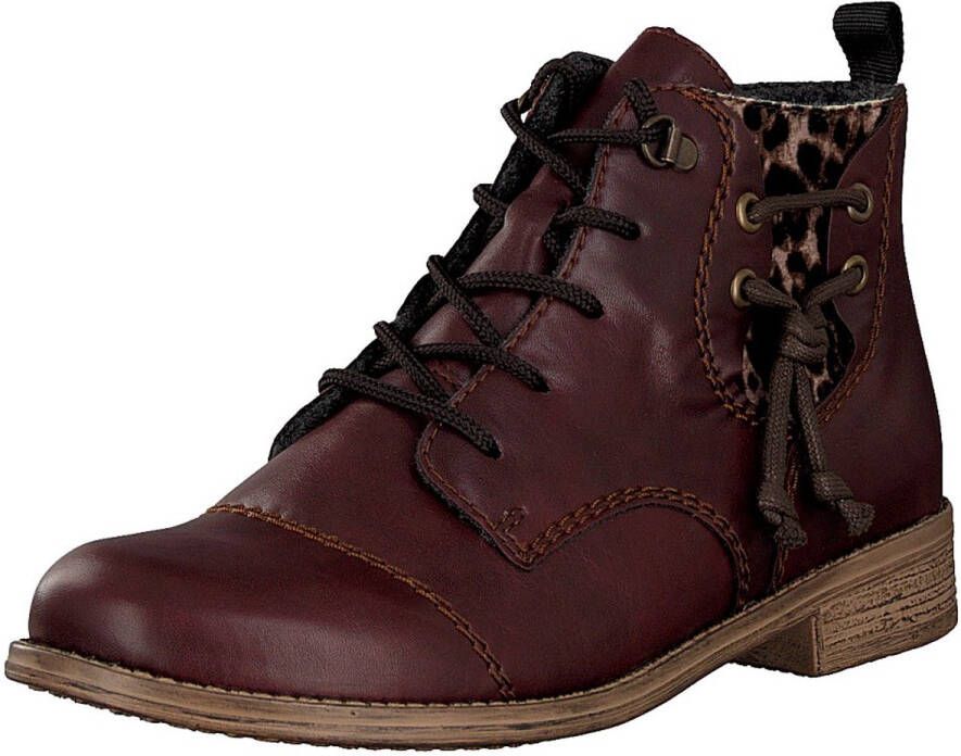 Rieker dames veterboot rood