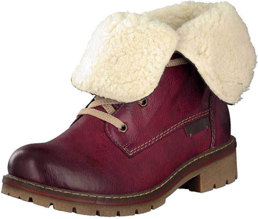 Rieker dames veterboot rood