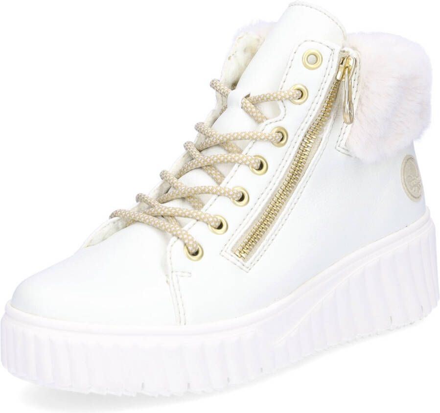 Rieker Winterlaarzen veterschoenen enkellaars wedge hak plateau met warme voering