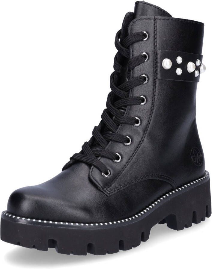 Rieker Veterlaarsjes veterschoenen plateau met extra binnenrits