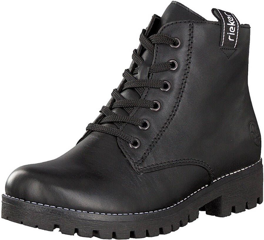 Rieker Casual Leather Booties Zwart Dames