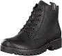 Rieker Casual Leather Booties Zwart Dames - Thumbnail 1