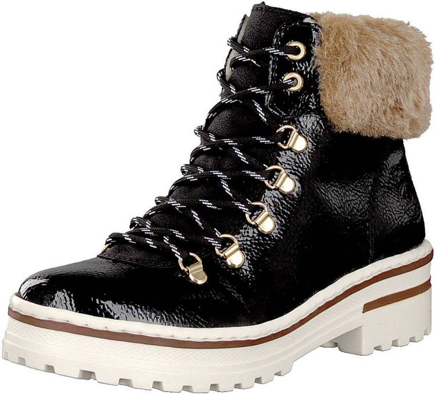 Rieker dames veterboot zwart