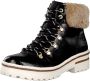 Rieker dames veterboot zwart - Thumbnail 1