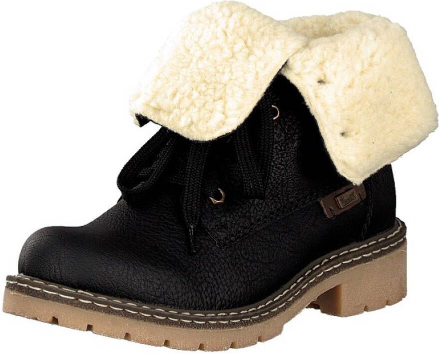 Rieker dames veterboot zwart