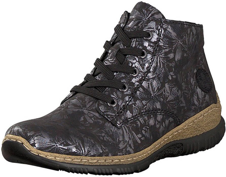 Rieker dames veterboot zwart