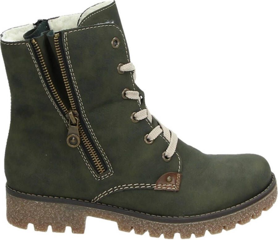 Appartement koper intern Rieker Dames Veterboots Groen - Schoenen.nl