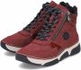 Rieker dames veterlaarzen warm gevoerd enkellaarsje 45960-35 rood - Thumbnail 1