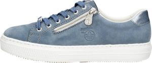 Rieker Dames veterschoenen Laag licht blauw