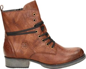 Rieker Dames veterschoenen Hoog cognac