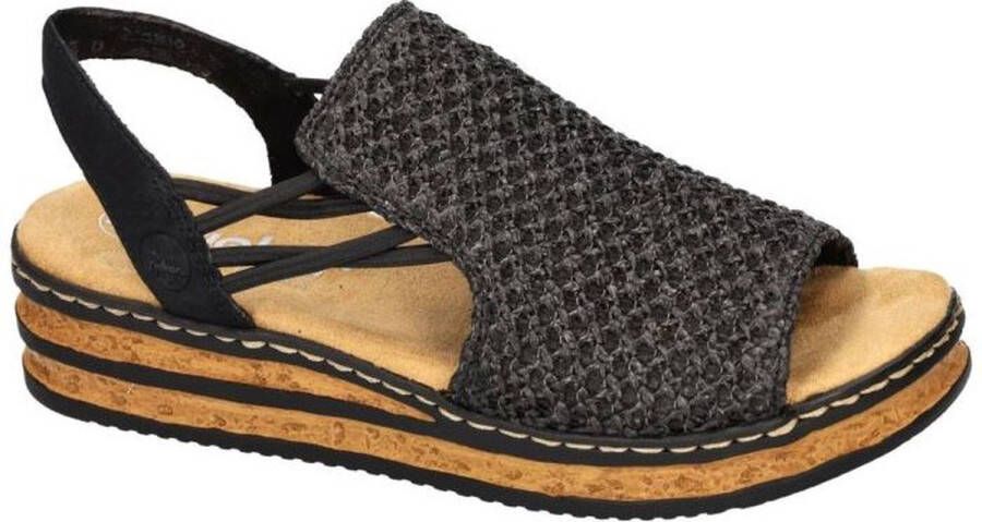 Rieker -Dames zwart sandalen