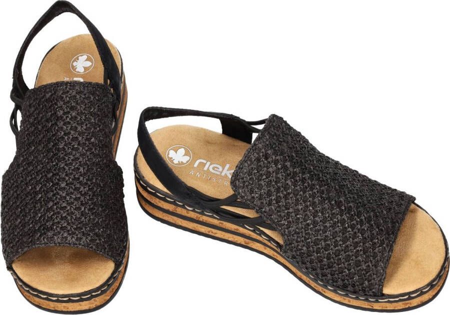 Rieker -Dames zwart sandalen