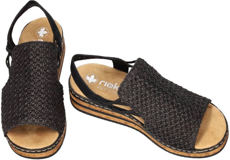 Rieker -Dames zwart sandalen