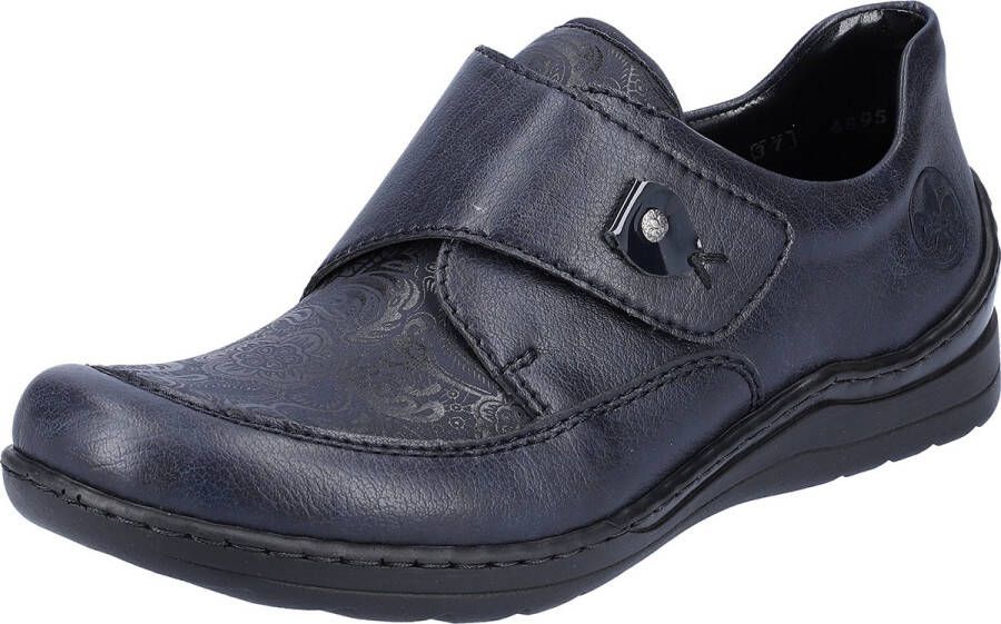 Rieker Klittenbandschoenen met subtiel paisley-patroon