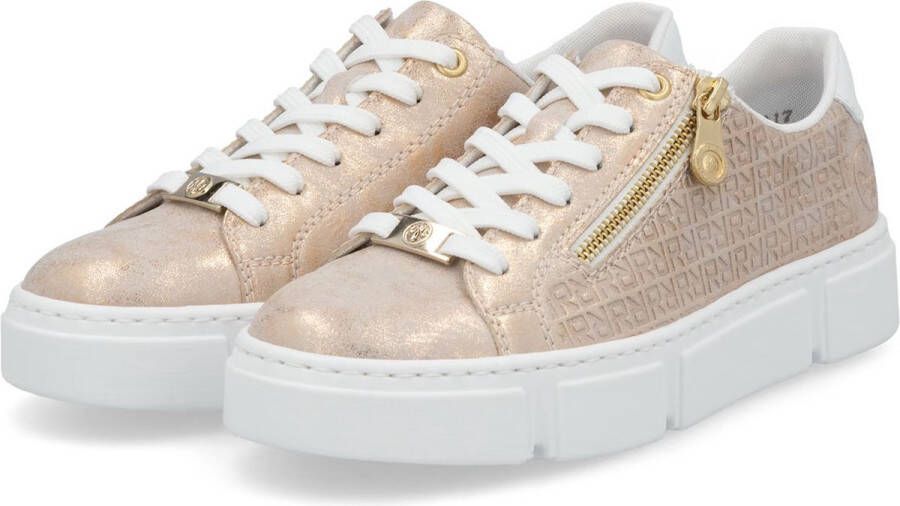Rieker Plateausneakers vrijetijdsschoen lage schoen veterschoen met rits