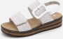 Rieker Witte Speelse Sandaal met Klittenbandsluiting White Dames - Thumbnail 5