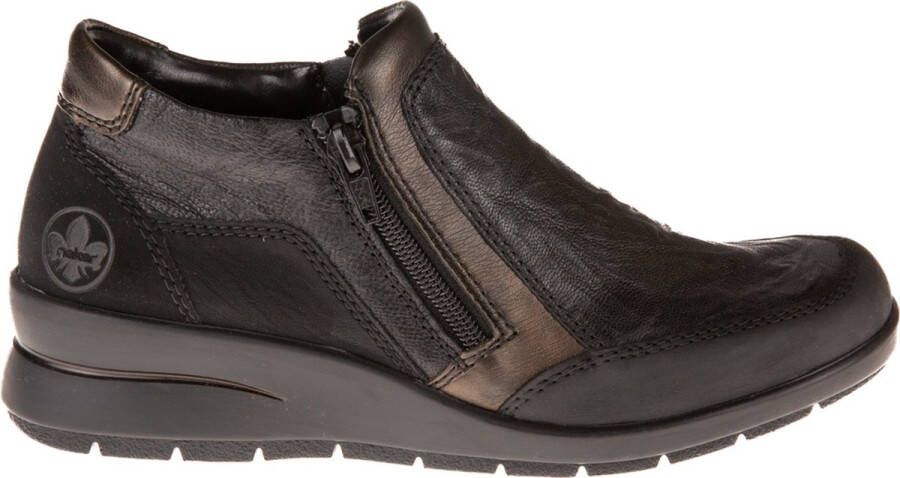 Rieker Comfortabele dameslaars met gemakkelijke ritssluiting Black Dames