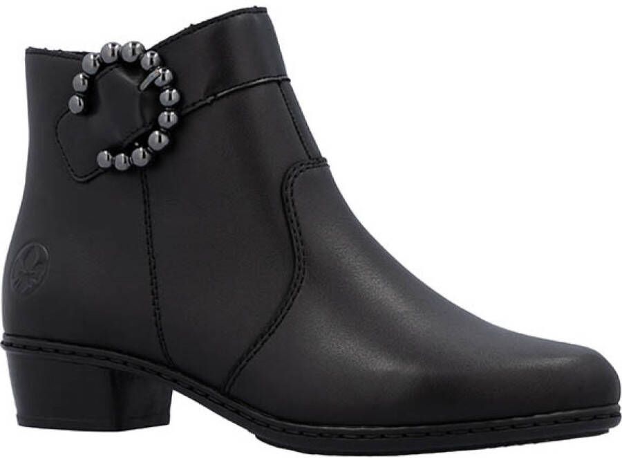 Rieker Enkellaars Zwart Gesp Y0797-00 dames