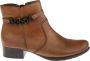 Rieker Stijlvolle cognac enkellaars met zwarte riem Bruin Dames - Thumbnail 2