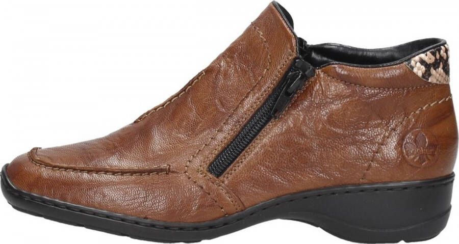 Rieker Comfortabele leren veterschoen voor dames Brown Dames