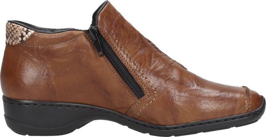 Rieker Comfortabele leren veterschoen voor dames Brown Dames