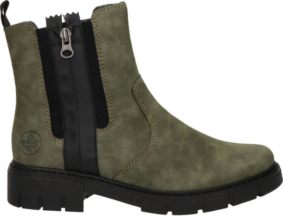 Rieker Enkellaarsjes Plat Enkellaarsjes Plat groen