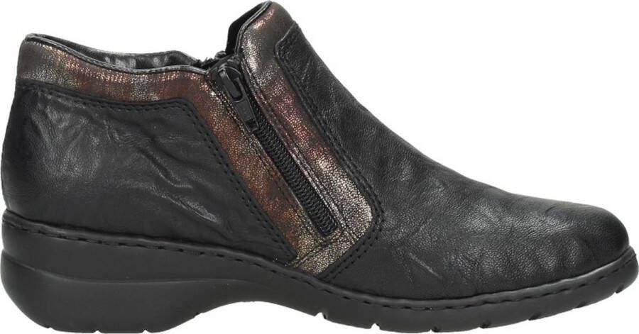 Rieker Enkellaarsjes Plat Enkellaarsjes Plat Zwart - Foto 3