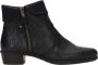 Rieker Comfortabele leren enkellaars met dubbele ritsen Black - Thumbnail 1