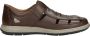 Rieker Bruine Leren Sandaal met Comfortabel Voetbed Brown Heren - Thumbnail 1