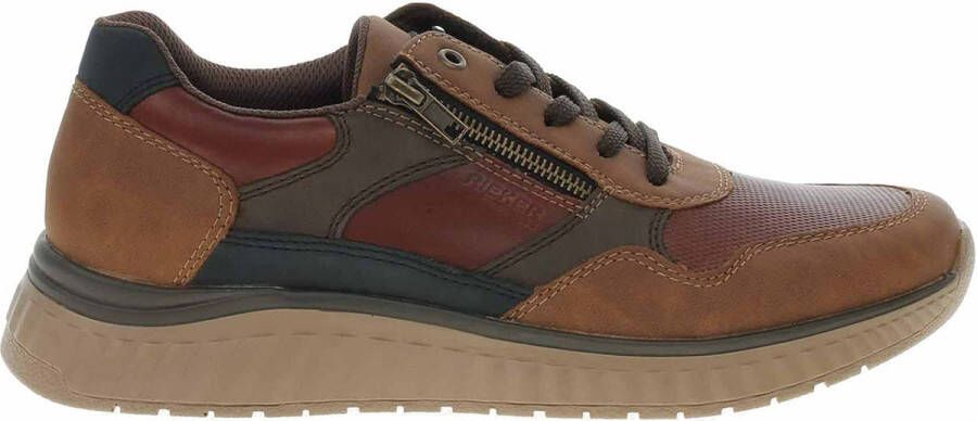 Rieker Comfortabele Herensneaker in Warme Bruine Tinten Brown Heren - Foto 3