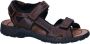 Rieker Bruine leren platte sandalen Bruin Heren - Thumbnail 1