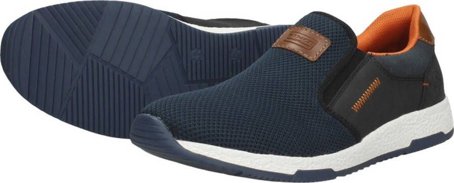 Rieker Slip-on sneakers Casual slipper vrijetijdsschoen instapschoen met contrastnaad