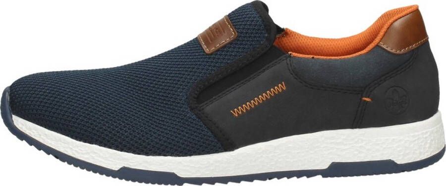 Rieker Slip-on sneakers Casual slipper vrijetijdsschoen instapschoen met contrastnaad