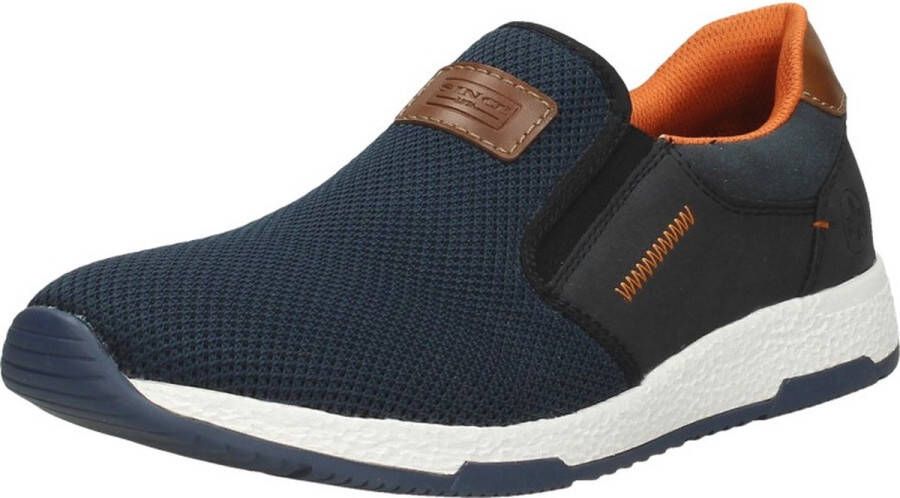Rieker Slip-on sneakers Casual slipper vrijetijdsschoen instapschoen met contrastnaad