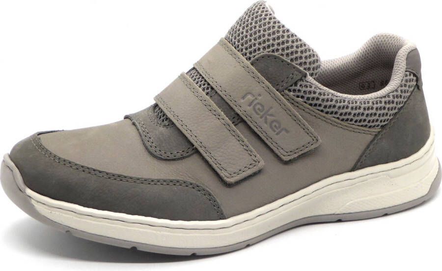 Rieker Heren Klittenbandschoen 14350 45 Grijs Wijdte H - Schoenen.nl