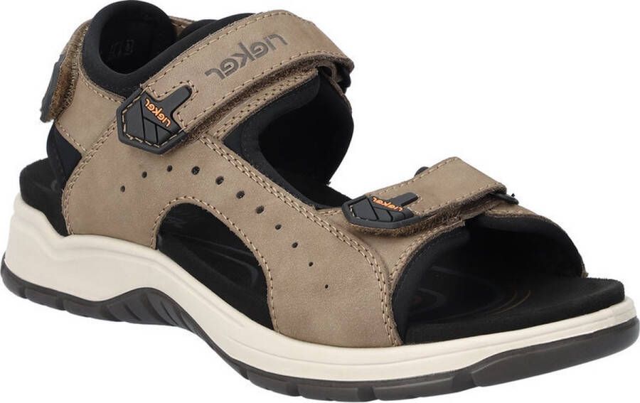 Rieker Zwarte synthetische sliders met comfortabel voetbed en klittenbandsluiting Black Heren - Foto 14