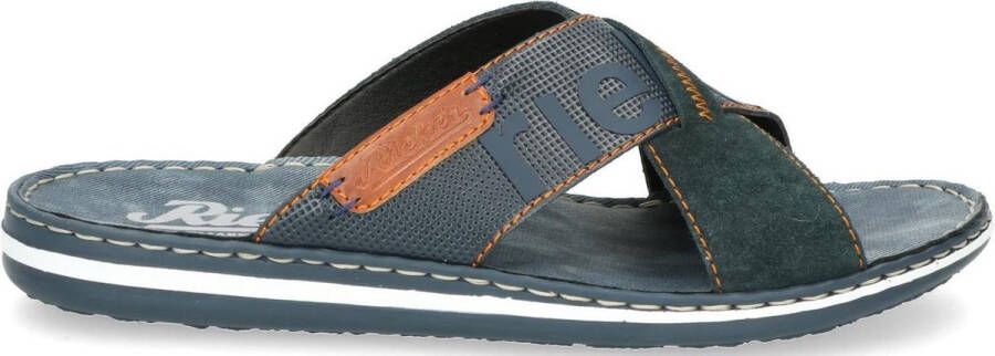 Rieker Slippers zomerschoen slippers badschoen met contraststiksels