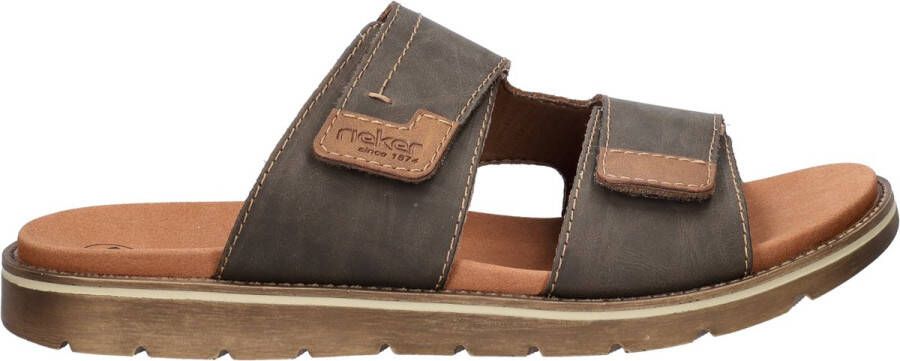 Rieker Verstelbare herenslipper met zacht voetbed Brown Heren