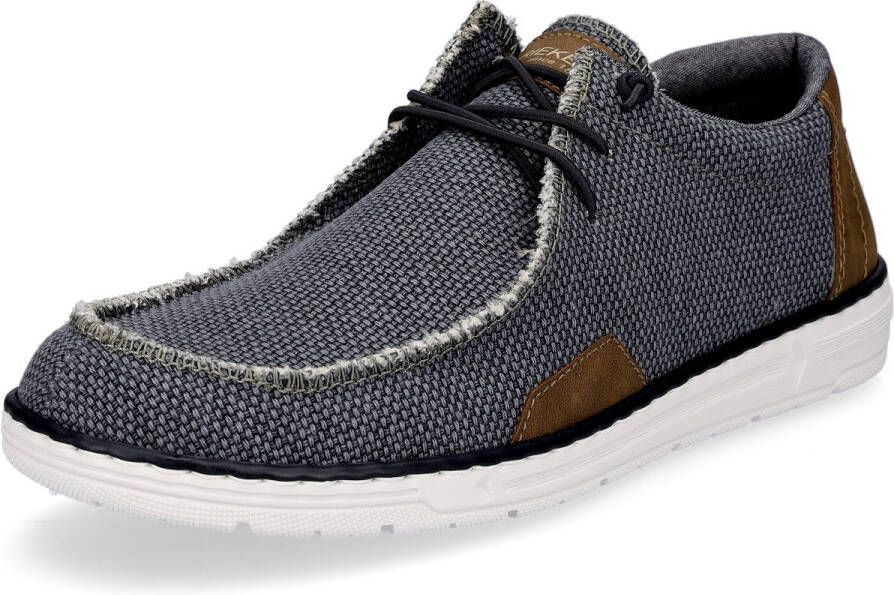 Rieker heren slippers van canvas denimblauw