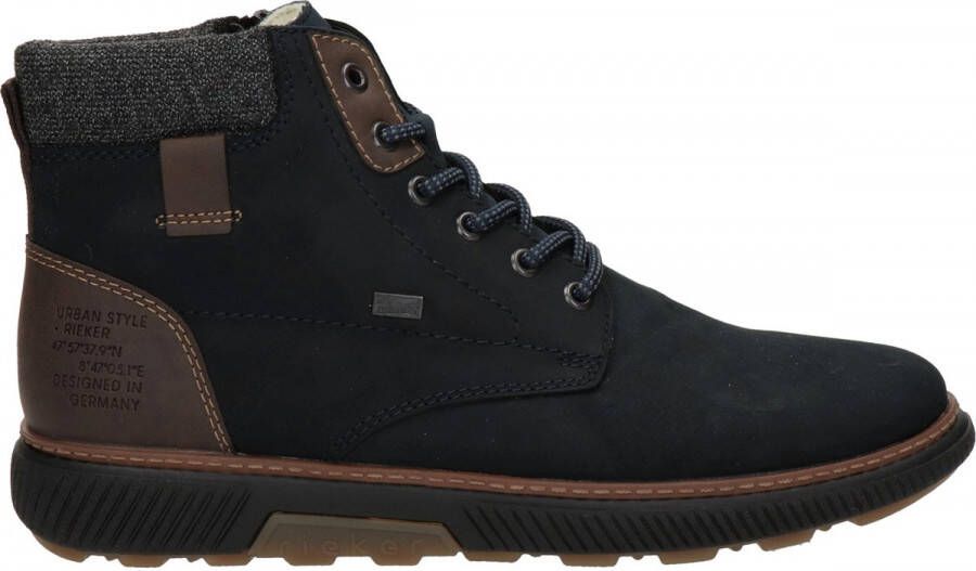 Rieker Winterlaarzen high top sneaker veterschoen met tex-membraan smalle vorm