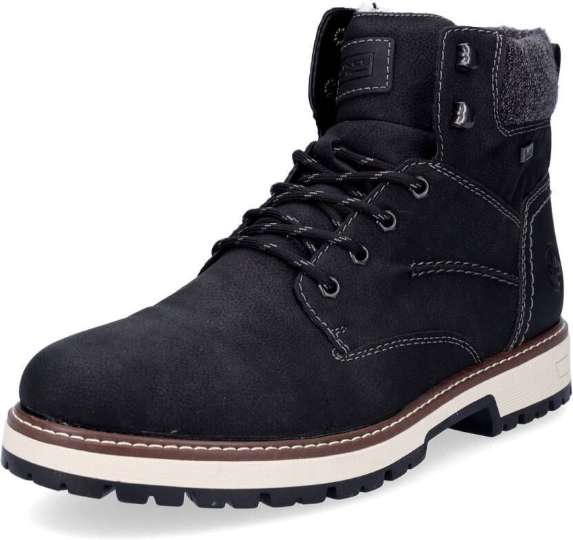 Rieker heren veterboot zwart