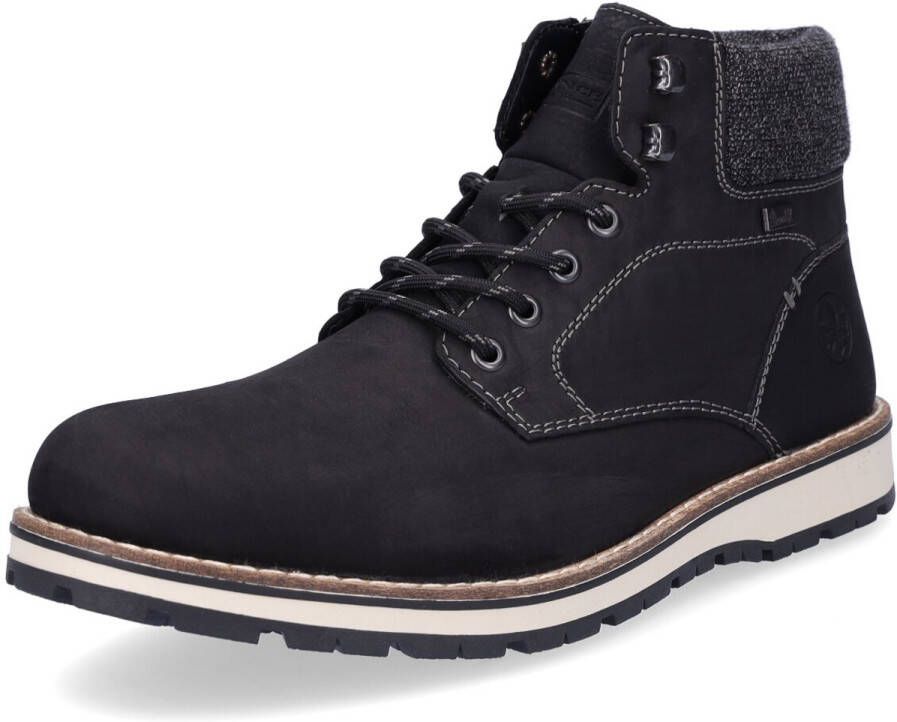 Rieker heren veterboot zwart