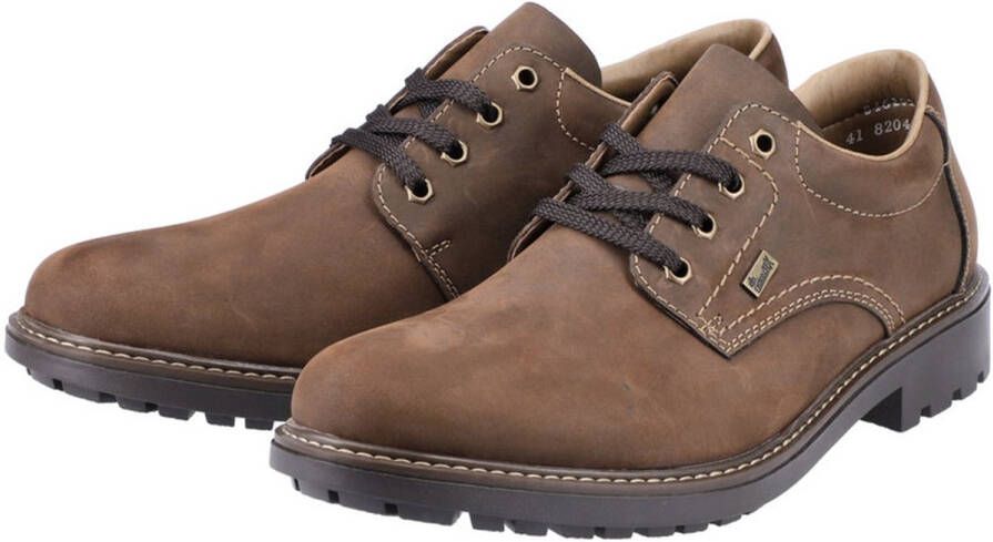 Rieker heren veterschoenen halve schoenen zakelijke schoenen leren B4610 bruin
