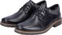 Rieker heren veterschoenen halve schoenen zakelijke schoenen leren schoenen 13200-00 zwart - Thumbnail 1