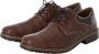 Rieker heren veterschoenen halve schoenen zakelijke schoenen leren schoenen 13200-24 brown - Thumbnail 1