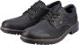 Rieker heren veterschoenen halve schoenen zakelijke schoenen leren schoenen B4610 zwart - Thumbnail 1