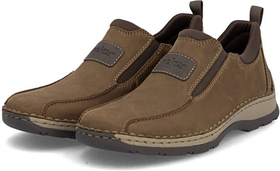 Rieker Slip-on sneakers Slipper instapschoen lage schoen vrijetijdsschoen met stretch inzetstukken