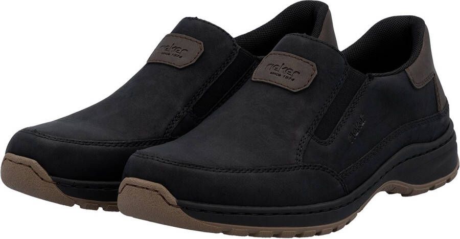 Rieker herenslipschoenen sneakers 03365-00 zwart extra breed